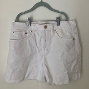 J. Crew white denim shorts